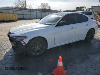 2020 Alfa Romeo Giulia Ti Sport with VIN ZARFAMBN4L7635554, listed as a Copart auction lot 47129825 with 46,324 mi miles and Salvage Title. Bid and sale history available at carsss.com. Image 1.