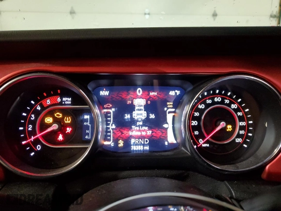 2021 Jeep Wrangler Unlimited Rubicon with VIN 1C4JJXFM2MW633915, listed as a Copart auction lot 52972625 with 78,355 mi miles and Salvage Title. Bid and sale history available at carsss.com. Image 9.