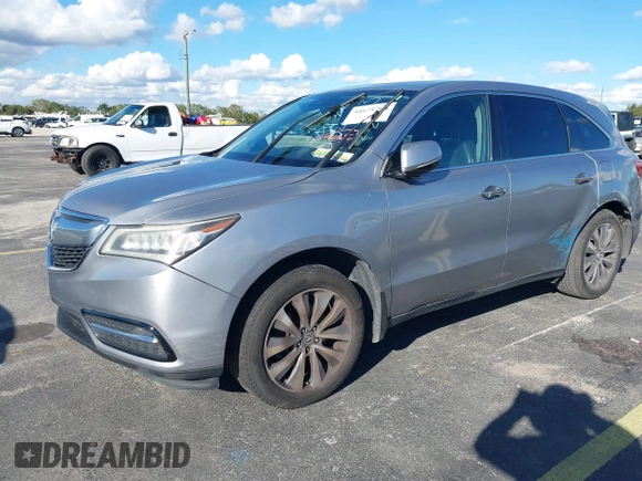 2016 Acura MDX w/Tech with VIN 5FRYD3H46GB004113, listed as a IAAI auction lot 41671704 with 141,476 mi miles. Bid and sale history available at carsss.com. Image 22.
