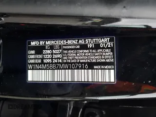 2021 Mercedes-Benz GLB with VIN W1N4M5BB7MW107916, listed as a Copart auction lot 43148134 with 29,950 mi miles. Bid and sale history available at carsss.com. Image 15.