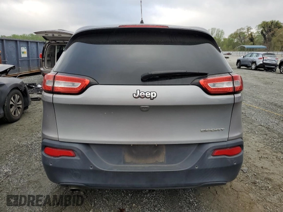 2015 Jeep Cherokee Sport with VIN 1C4PJLAB5FW541998, listed as a Copart auction lot 51995275 with 187,577 mi miles and Salvage Title. Bid and sale history available at carsss.com. Image 6.