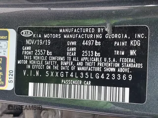 2020 Kia Optima SE z VIN 5XXGT4L35LG423369, wystawiony jako IAAI lot #41724608 z przebiegiem 91 464 mil mil oraz . Historia ofert i sprzedaży dostępna na DreamBid. Obrazek 9.