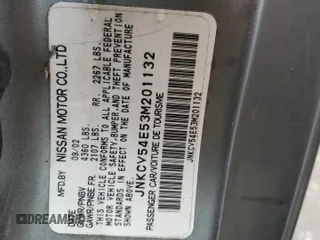 2003 Infiniti G35 w/Leather z VIN JNKCV54E53M201132, wystawiony jako Copart lot #56076775 z przebiegiem 174 657 mil mil oraz Szkoda całkowita • Salvage title. Historia ofert i sprzedaży dostępna na DreamBid. Obrazek 12.