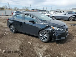 2021 Nissan Versa SV with VIN 3N1CN8EV2ML840343, listed as a Copart auction lot 53940945 with 76,144 mi miles and Salvage title. Bid and sale history available at DreamBid. Image 4.