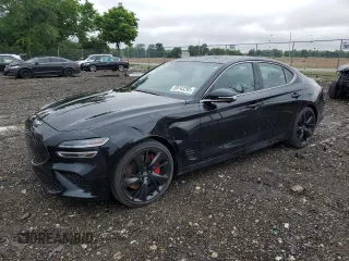 2022 Genesis G70 3.3T with VIN KMTG54TE9NU098610, listed as a Copart auction lot 59743295 with 42,025 mi miles and Salvage title. Bid and sale history available at DreamBid. Image 1.