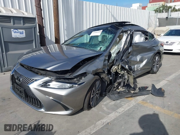 2019 Lexus ES with VIN 58ABZ1B15KU025163, listed as a IAAI auction lot 41890309 with 1 mi miles. Bid and sale history available at carsss.com. Image 2.