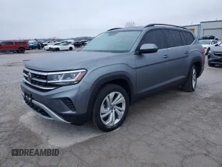 2023 Volkswagen Atlas SE with VIN 1V2JR2CA4PC537049, listed as a Copart auction lot 44129915 with 26,340 mi miles and Salvage title. Bid and sale history available at DreamBid. Image 1.