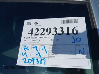 2007 Toyota Matrix STD z VIN 2T1KR32E77C645141, wystawiony jako IAAI lot #42293316 z przebiegiem 209 317 mil mil oraz . Historia ofert i sprzedaży dostępna na DreamBid. Obrazek 17.