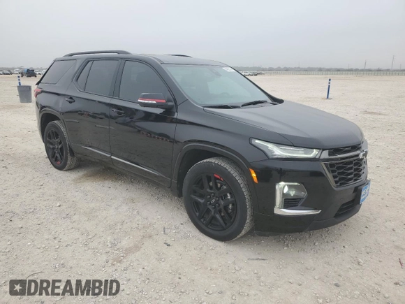 2022 Chevrolet Traverse Premier with VIN 1GNERKKW7NJ184791, listed as a Copart auction lot 44900045 with 36,796 mi miles and Salvage title. Bid and sale history available at DreamBid. Image 4.