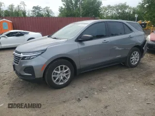 2023 Chevrolet Equinox LS with VIN 3GNAXHEG1PL100861, listed as a Copart auction lot 56743975 with 18,586 mi miles and Salvage title. Bid and sale history available at DreamBid. Image 1.
