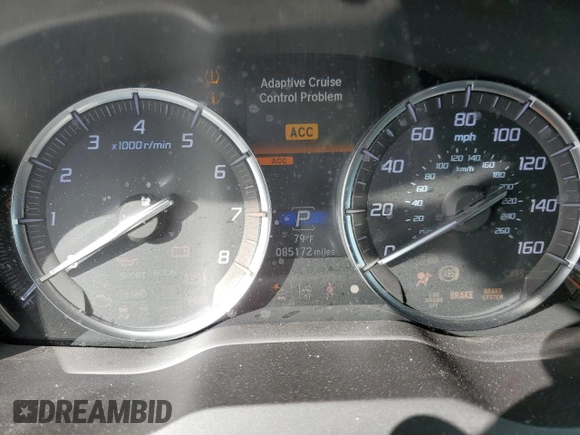 2020 Acura MDX w/Advance Pkg with VIN 5J8YD4H85LL029250, listed as a Copart auction lot 72891134 with 85,172 mi miles and Salvage Title. Bid and sale history available at carsss.com. Image 9.