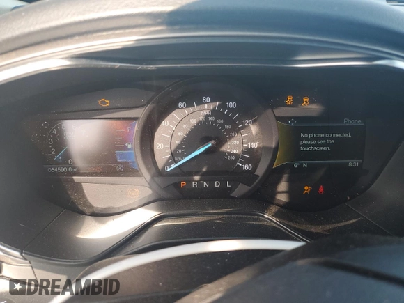 2020 Ford Fusion SE with VIN 3FA6P0HD4LR107933, listed as a Copart auction lot 57036905 with 54,590 mi miles and Non repairable. Bid and sale history available at DreamBid. Image 9.