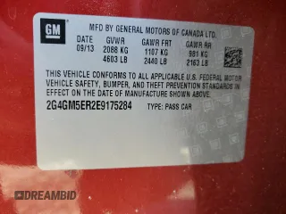 2014 Buick Regal Premium I with VIN 2G4GM5ER2E9175284, listed as a Copart auction lot 42518515 with Not provided miles and Salvage title. Bid and sale history available at DreamBid. Image 15.
