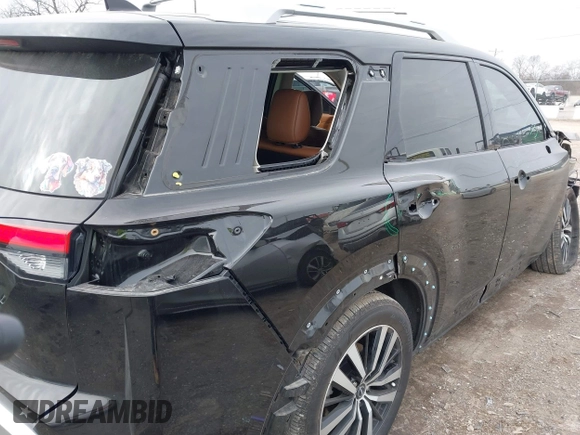 2023 Nissan Pathfinder Platinum with VIN 5N1DR3DG6PC257054, listed as a IAAI auction lot 41565552 with 9,952 mi miles and . Bid and sale history available at DreamBid. Image 21.