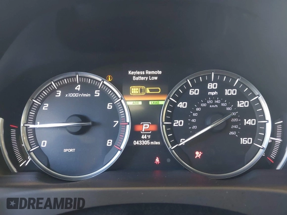 2020 Acura TLX w/Technology Pkg with VIN 19UUB2F41LA005077, listed as a IAAI auction lot 41817342 with 43,305 mi miles. Bid and sale history available at carsss.com. Image 7.