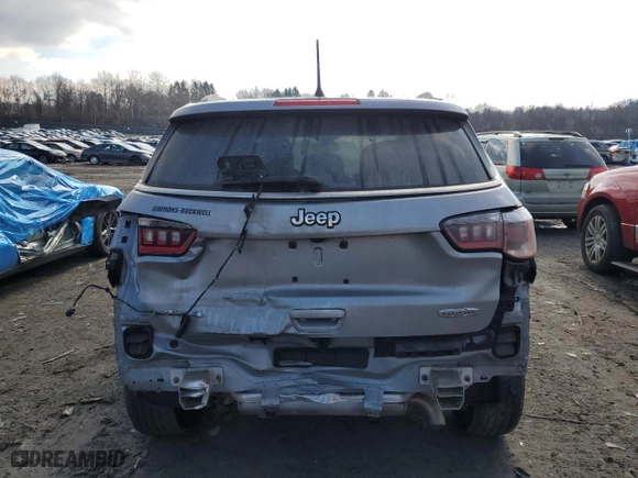 2020 Jeep Compass Latitude with VIN 3C4NJDBB3LT217655, listed as a Copart auction lot 46462235 with 55,540 mi miles and Salvage Title. Bid and sale history available at carsss.com. Image 6.