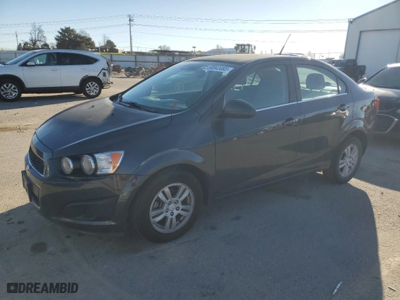 2014 Chevrolet Sonic LT with VIN 1G1JC5SG4E4159776, listed as a Copart auction lot 50043465 with 98,245 mi miles and Salvage Title. Bid and sale history available at carsss.com. Image 1.