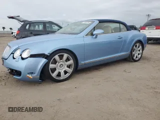 2007 Bentley Continental GT with VIN SCBDR33WX7C047167, listed as a Copart auction lot 74546784 with 0 mi miles and Salvage Title. Bid and sale history available at carsss.com. Image 1.