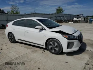 2017 Hyundai Ioniq SEL with VIN KMHC75LC3HU048958, listed as a Copart auction lot 57293145 with 92,545 mi miles and Salvage title. Bid and sale history available at DreamBid. Image 4.