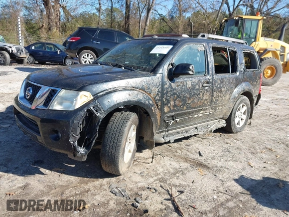 2008 Nissan Pathfinder S with VIN 5N1AR18U18C613323, listed as a IAAI auction lot 41143509 with 129,597 mi miles. Bid and sale history available at carsss.com. Image 2.