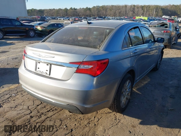2013 Chrysler 200 LX with VIN 1C3CCBAG0DN739457, listed as a IAAI auction lot 41326667 with 82,537 mi miles. Bid and sale history available at carsss.com. Image 4.