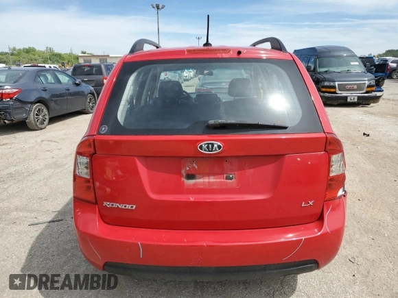 2009 Kia Rondo LX Base with VIN KNAFG528797273170, listed as a Copart auction lot 61351024 with 209,296 mi miles and Salvage Title. Bid and sale history available at carsss.com. Image 6.