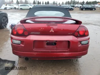 2001 Mitsubishi Eclipse GT with VIN 4A3AE55H31E002215, listed as a Copart auction lot 43162935 with 168,713 mi miles and Salvage Title. Bid and sale history available at DreamBid. Image 6.
