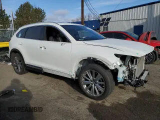 2021 Mazda CX-9 Signature with VIN JM3TCBEY4M0504837, listed as a Copart auction lot 47611595 with 85,491 mi miles and Salvage Title. Bid and sale history available at DreamBid. Image 4.