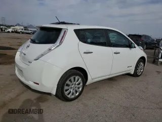 2015 Nissan LEAF SV with VIN 1N4AZ0CP1FC323120, listed as a Copart auction lot 50378055 with 26,612 mi miles and Salvage Title. Bid and sale history available at carsss.com. Image 3.