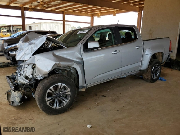2020 Chevrolet Colorado 2WD Work Truck with VIN 1GCGSBEN2L1100561, listed as a Copart auction lot 44636883 with 32,604 mi miles and Salvage Title. Bid and sale history available at carsss.com. Image 1.