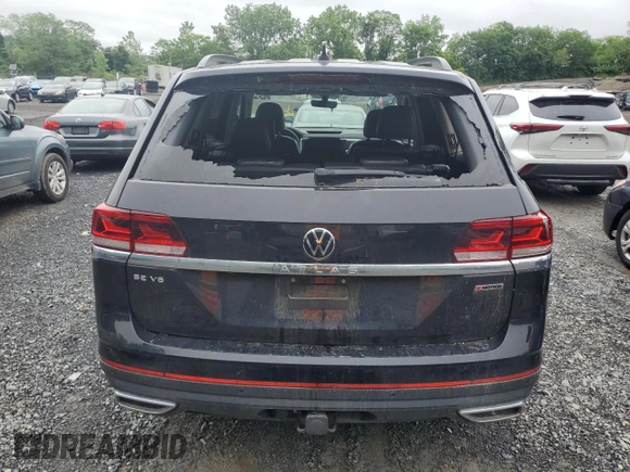 2022 Volkswagen Atlas SE with VIN 1V2HR2CA1NC526036, listed as a Copart auction lot 60133505 with 52,365 mi miles and Salvage title. Bid and sale history available at DreamBid. Image 6.