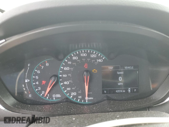 2020 Chevrolet Trax LT with VIN 3GNCJLSB0LL319827, listed as a Copart auction lot 57246955 with 42,014 mi miles and Salvage title. Bid and sale history available at DreamBid. Image 9.