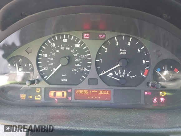 2003 BMW 3 Series 325i with VIN WBAEV33473KL61416, listed as a IAAI auction lot 41624573 with 288,961 mi miles and . Bid and sale history available at DreamBid. Image 7.