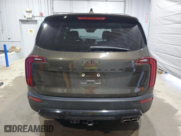 2022 Kia Telluride SX with VIN 5XYP5DHC2NG276672, listed as a Copart auction lot 53269885 with 44,780 mi miles and Salvage title. Bid and sale history available at DreamBid. Image 6.