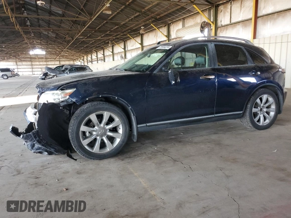 2005 Infiniti FX35 with VIN JNRAS08UX5X103477, listed as a Copart auction lot 72654224 with 97,898 mi miles and Salvage Title. Bid and sale history available at carsss.com. Image 1.