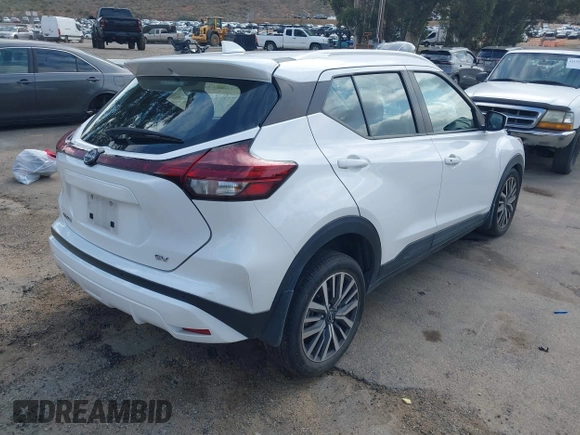 2023 Nissan Kicks SV with VIN 3N1CP5CV2PL477803, listed as a IAAI auction lot 42120711 with 88,795 mi miles and . Bid and sale history available at DreamBid. Image 4.