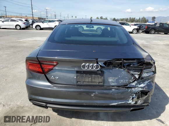 2018 Audi A7 Premium Plus with VIN WAUW3AFC1JN069371, listed as a Copart auction lot 43046864 with 65,617 mi miles. Bid and sale history available at carsss.com. Image 6.