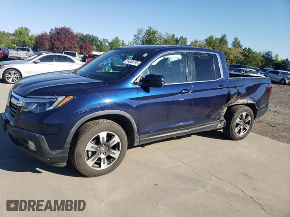 2017 Honda Ridgeline RTL-T with VIN 5FPYK3F63HB008494, listed as a Copart auction lot 55640195 with 91,131 mi miles and Salvage title. Bid and sale history available at DreamBid. Image 1.
