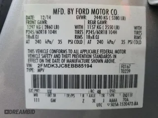 2014 Ford Edge SEL with VIN 2FMDK3JC8EBB85194, listed as a Copart auction lot 52710565 with 138,923 mi miles and Clean Title. Bid and sale history available at carsss.com. Image 13.