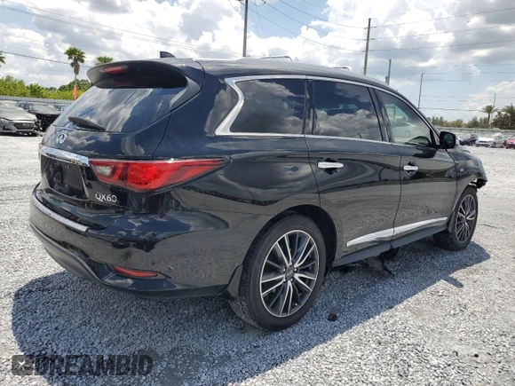 2018 Infiniti QX60 with VIN 5N1DL0MN6JC530919, listed as a Copart auction lot 54763465 with 58,301 mi miles and Salvage Title. Bid and sale history available at DreamBid. Image 3.