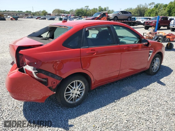 2008 Ford Focus SE with VIN 1FAHP35N38W161641, listed as a Copart auction lot 52700255 with 190,166 mi miles and Salvage Title. Bid and sale history available at carsss.com. Image 3.