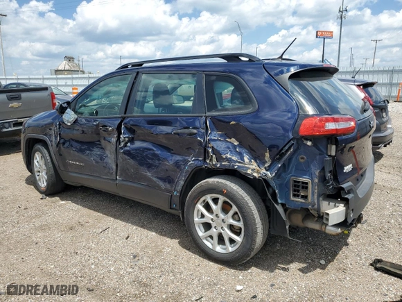 2015 Jeep Cherokee Sport with VIN 1C4PJLAB2FW723027, listed as a Copart auction lot 87520855 with 118,122 mi miles and Salvage Title. Bid and sale history available at carsss.com. Image 2.