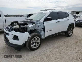 2025 Jeep Compass Sport with VIN 3C4NJDAN3ST501555, listed as a Copart auction lot 47279485 with 4,907 mi miles and Salvage title. Bid and sale history available at DreamBid. Image 1.