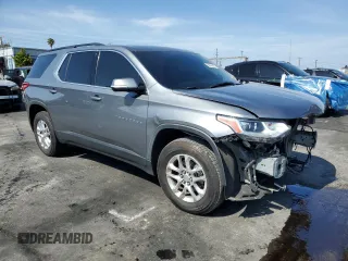 2019 Chevrolet Traverse LT Cloth with VIN 1GNERGKW5KJ305844, listed as a Copart auction lot 60865485 with 63,470 mi miles and Salvage title. Bid and sale history available at DreamBid. Image 4.