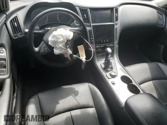 2015 Infiniti Q50 Premium with VIN JN1BV7AR6FM415683, listed as a Copart auction lot 54674435 with 167,553 mi miles and Salvage Title. Bid and sale history available at DreamBid. Image 8.