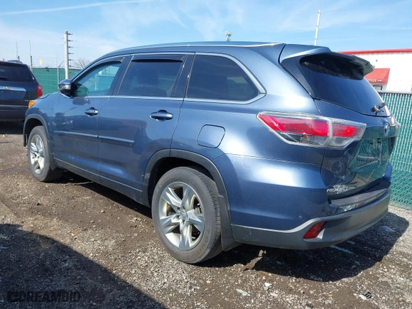 2015 Toyota Highlander Limited with VIN 5TDDKRFH6FS186386, listed as a IAAI auction lot 41987264 with 165,076 mi miles. Bid and sale history available at carsss.com. Image 3.