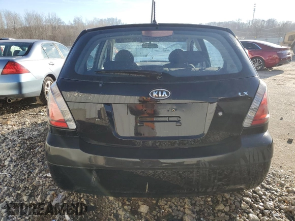 2008 Kia Rio LX with VIN KNADE163986345138, listed as a Copart auction lot 43580185 with 147,067 mi miles and Non Repairable. Bid and sale history available at carsss.com. Image 6.