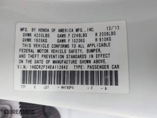 2014 Honda Accord Sedan LX with VIN 1HGCR2F34EA113940, listed as a IAAI auction lot 41896832 with 136,664 mi miles. Bid and sale history available at carsss.com. Image 9.