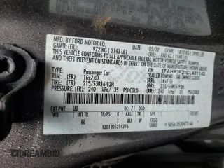 2012 Ford Focus SE with VIN 1FAHP3F21CL431142, listed as a Copart auction lot 51184545 with 96,623 mi miles and Clean Title. Bid and sale history available at DreamBid. Image 12.