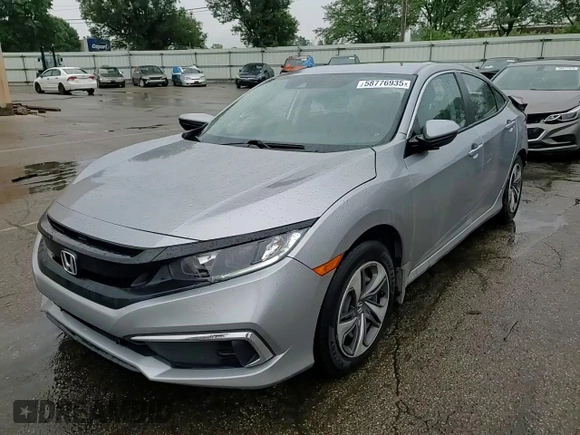 2020 Honda Civic LX with VIN 19XFC2F63LE026869, listed as a Copart auction lot 58776935 with 60,507 mi miles and Salvage title. Bid and sale history available at DreamBid. Image 13.